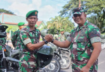 Dandim 1508 / Tobelo Serahkan 35 Motor Kepada Babinsa tobelo