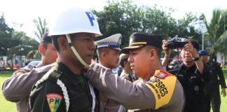 Apel Gelar Pasukan Operasi Lilin Kie Raha 2024 Polres Halut apel