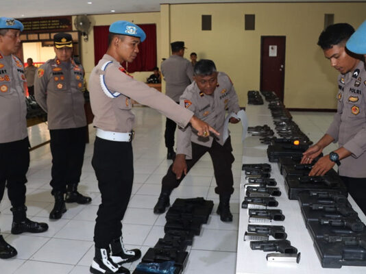 Propam Polda Maluku Utara Mitigasi Penggunaan Senjata Api Di Polres Halut senjata