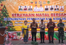Polres Tanah Karo Hadiri Perayaan Natal Bersama Pemkab Karo Tahun 2024 Polres