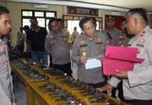Itwasum Polri Periksa Senpi dan Pantau Ketahanan Pangan di Polres Halmahera Utara Halmahera