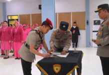 Polres Sintang Gelar Upacara Serah Terima Jabatan Kasat Reskrim sintang