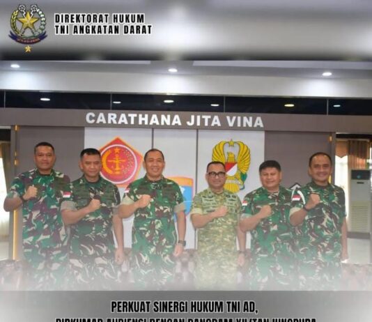 Ditkumad Perkuat Sinergi Hukum TNI AD, Dirkumad Audiensi dengan Pangdam XII/Tanjungpura