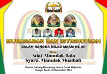 Milad Ke-12 MAAM, Laksanakan Adat Tolak Bala di Rumah Gadang Sungai Tarab MAAM