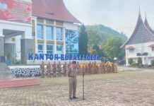 Kasat Pol PP dan Damkar Asril Pimpin Apel Pagi, Tekankan Disiplin Pegawai Di Lingkungan Pemkab Solok