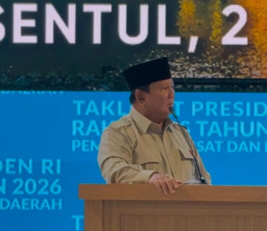 Presiden Prabowo Tekankan Swasembada Pangan dan Energi dalam Rakornas Pusat–Daerah 2026