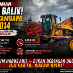 PT COCOMA BALIK TUDUHAN TAMBANG ILEGAL: “TAK ADA AKTIVITAS SEJAK 2014 — JANGAN BANGUN PERKARA DARI NARASI, BUKAN FAKTA”