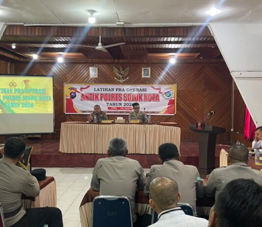 Wakapolres Solok Kota Buka Kegiatan Latihan Pra Operasi Antik