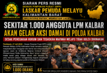 Sekitar 1.000 Anggota LPM Kalbar Akan Gelar Aksi Damai di Polda Kalbar, Desak Penegakan Hukum dan Tegaskan Marwah Melayu Tidak Boleh Dihinakan
