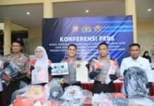 Kapolda Bengkulu Pimpin Konferensi Pers Hasil Operasi Musang Nala 2026 dan Pengungkapan Investasi Bodong