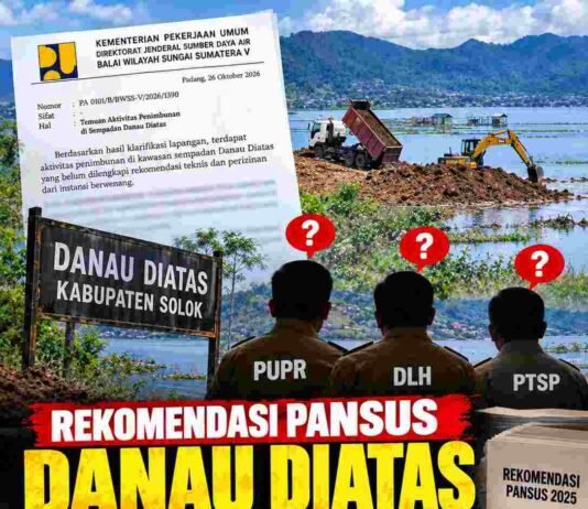 Rekomendasi Pansus Danau Diatas Belum Ditindaklanjuti Secara Utuh, Pemprov Sumbar dan Pusat Perlu Turun Tangan